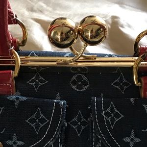 Denim Bag with red trim